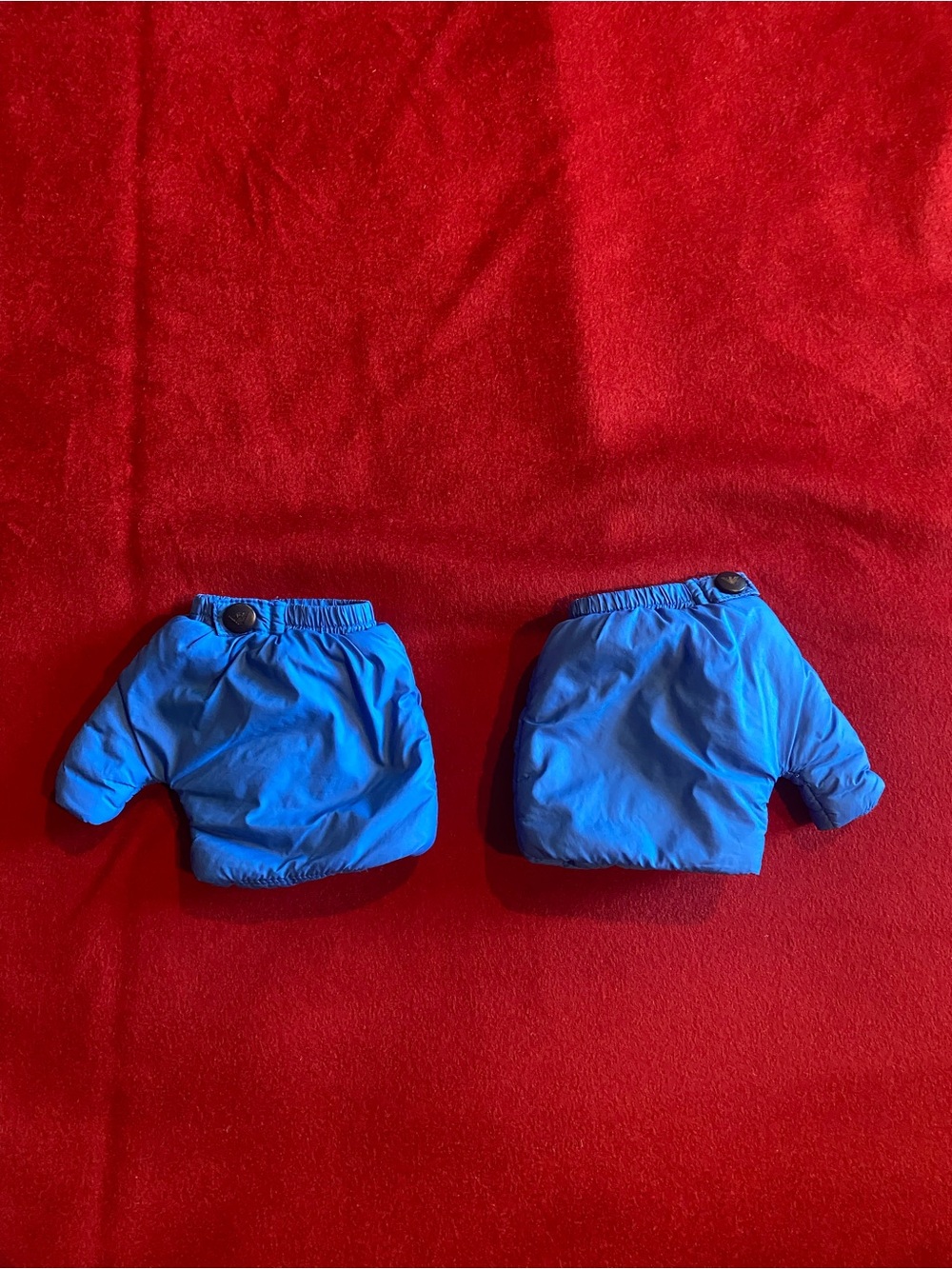 Armani Junior Bright Blue Padded Kids Mittens